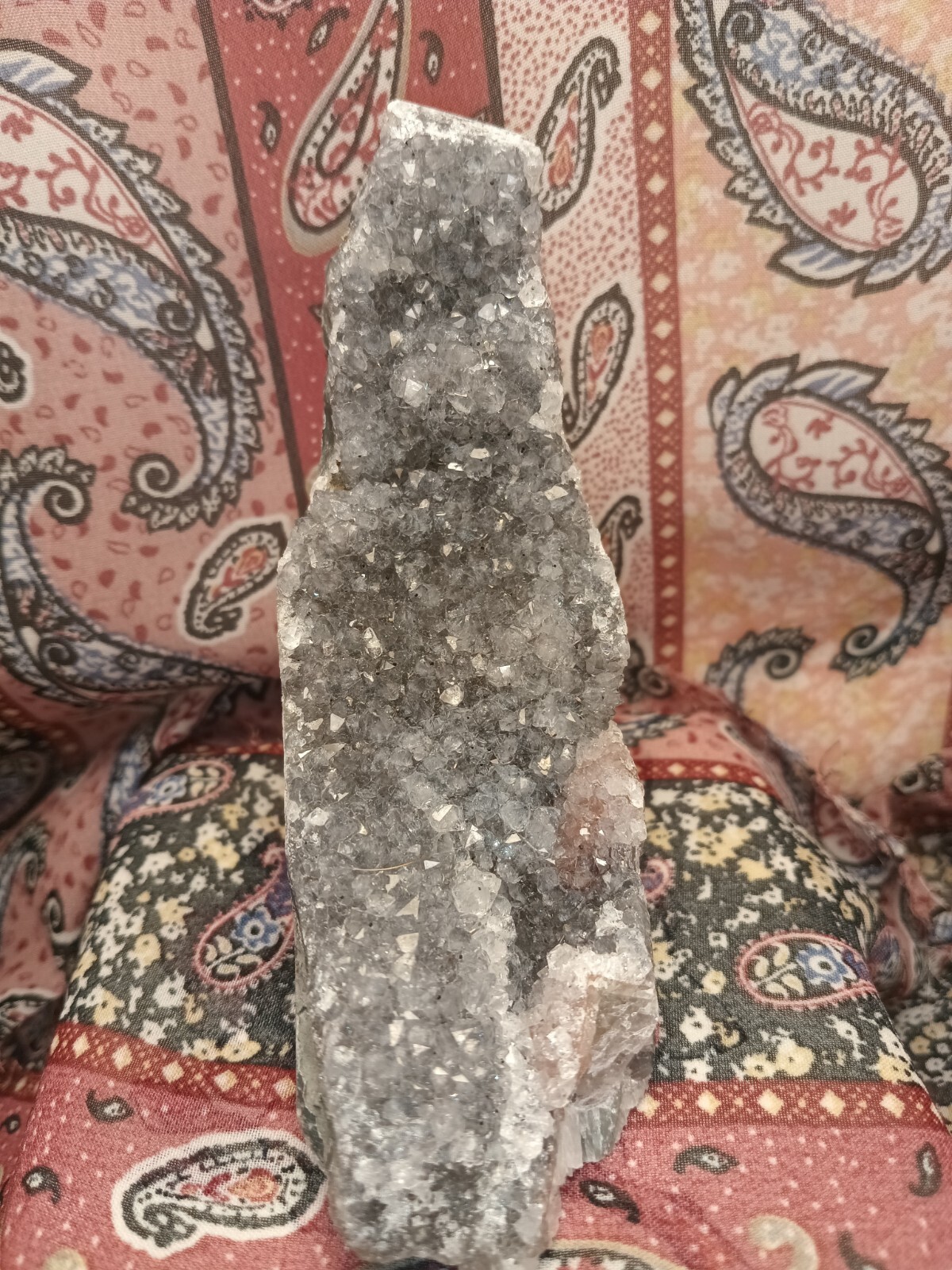 Black Amethyst AAA Druze Cluster Geode Quartz Cut Base Uruguay Brazil