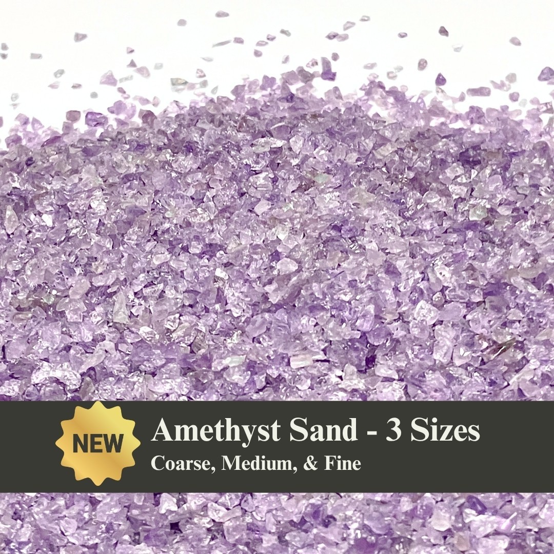 Crushed Amethyst (Grade A) Sand, 3 Sand Sizes for Inlay, Memorial Jewelry, Resin