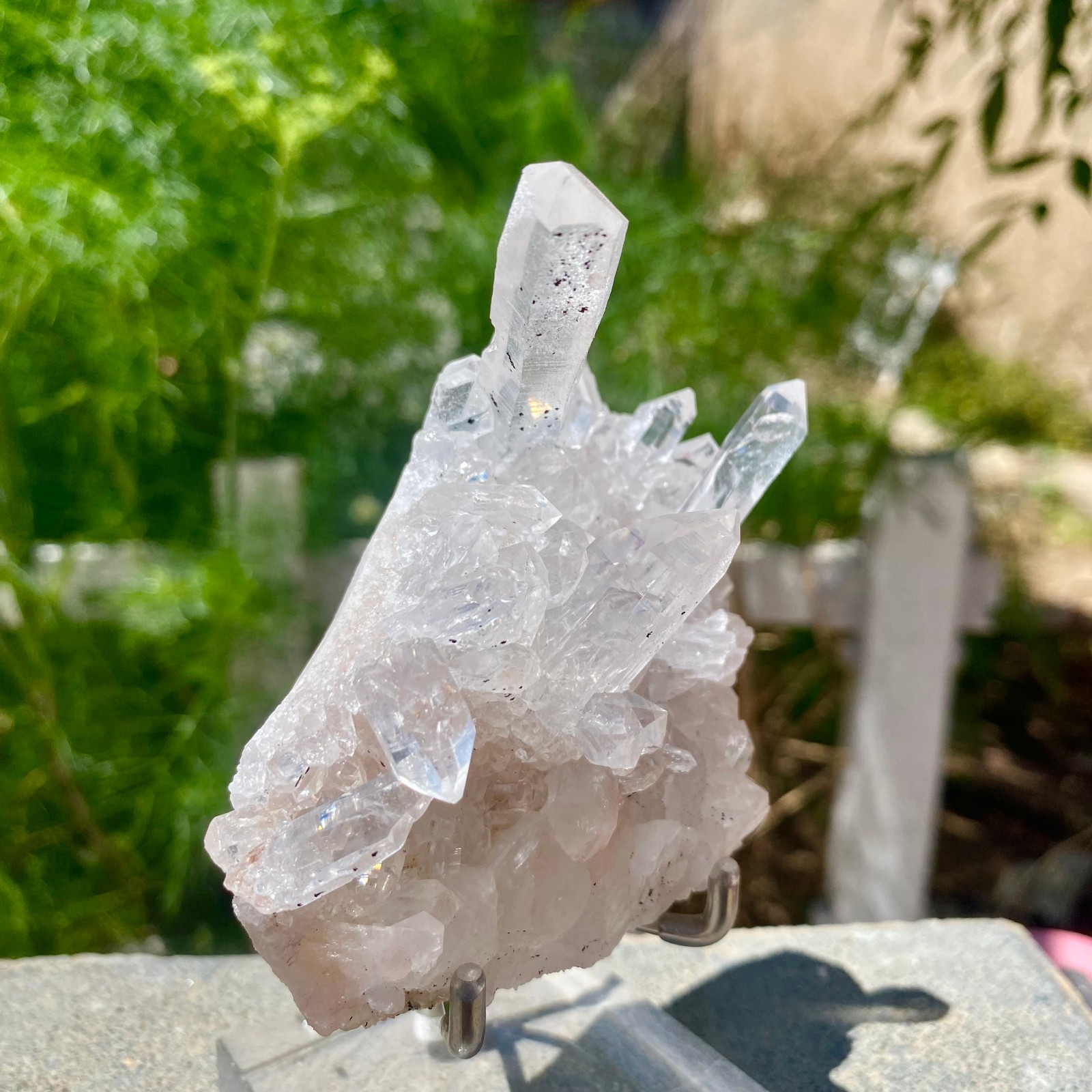 184G Clear White Crystal Quartz Cluster Energy Healing Specimen