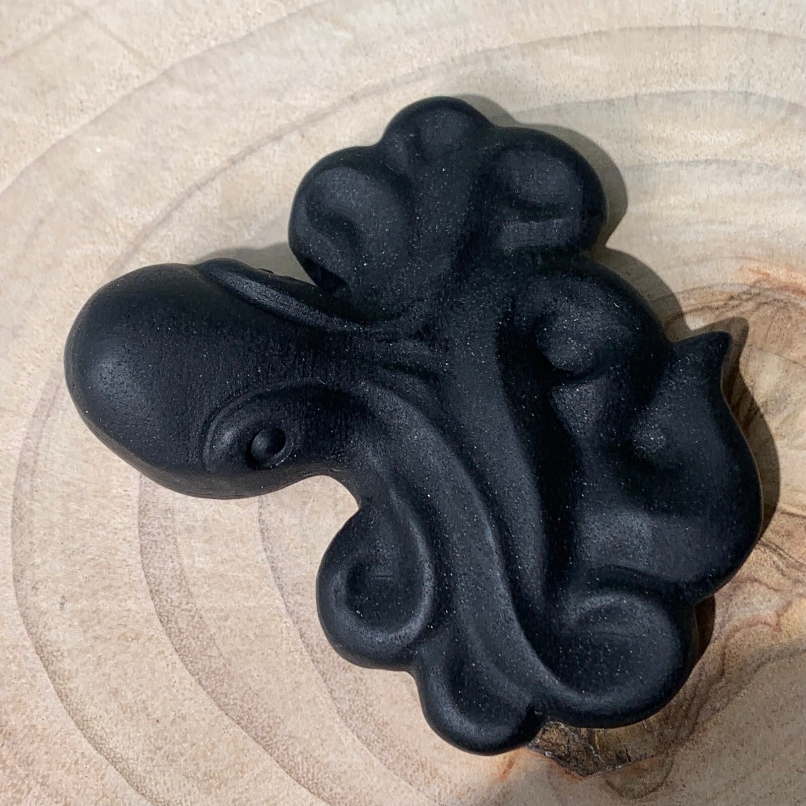 62G Natural Obsidian Stone Carved Octopus Quartz Crystal Carving Healing