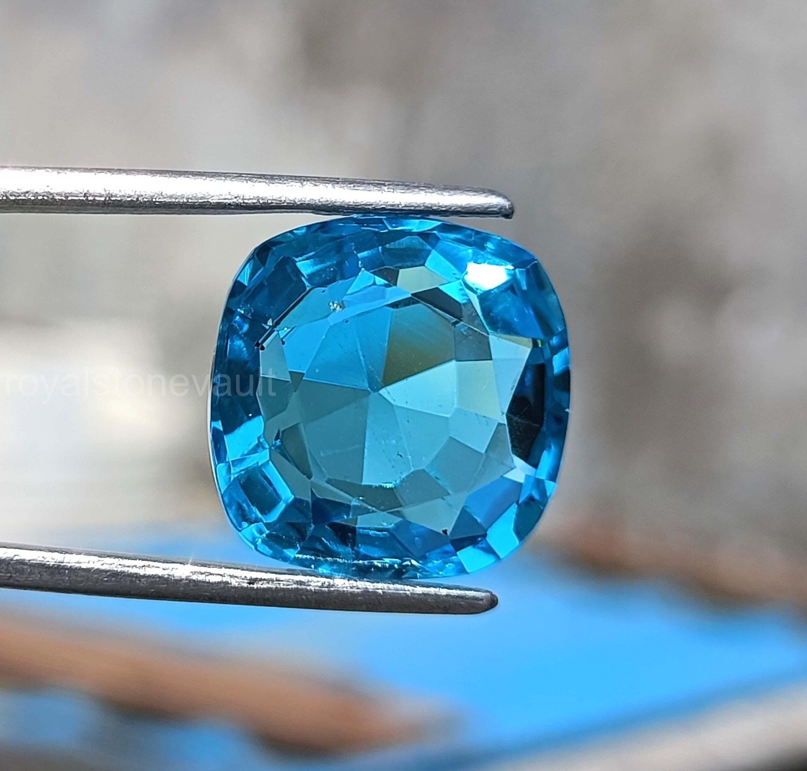 13.50 Ct Natural Imperial Topaz Cushion Cut Loose Gemstone – IGL Certified 5SDO