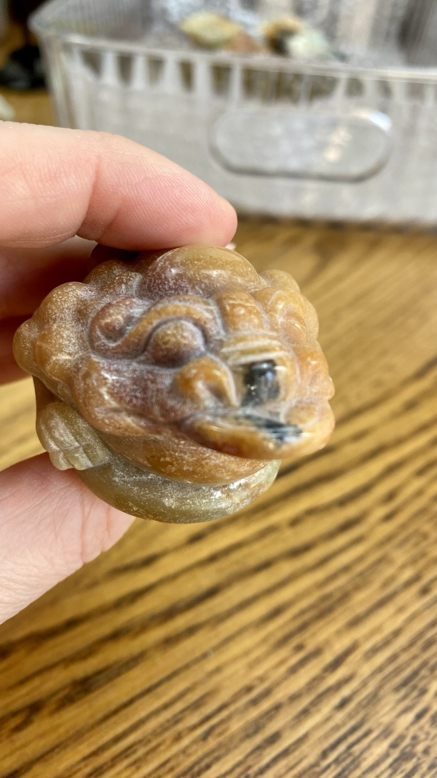 Crystal Caribbean Calcite 3 Leg Money Toad Frog Coin Shui Prosperity 102g (8)