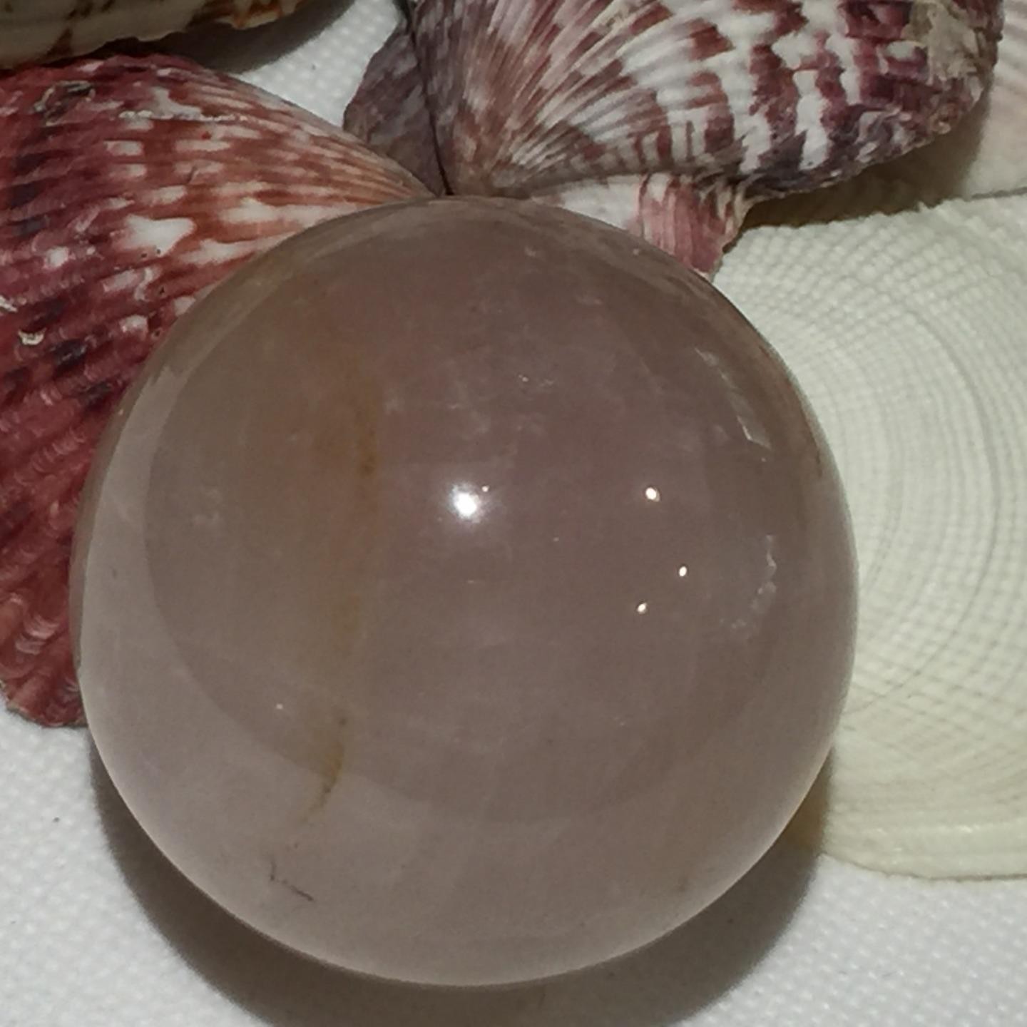 50mm Pink Rose Quartz crystal Carved Sphere Ball Realistic Healing Crystal #834