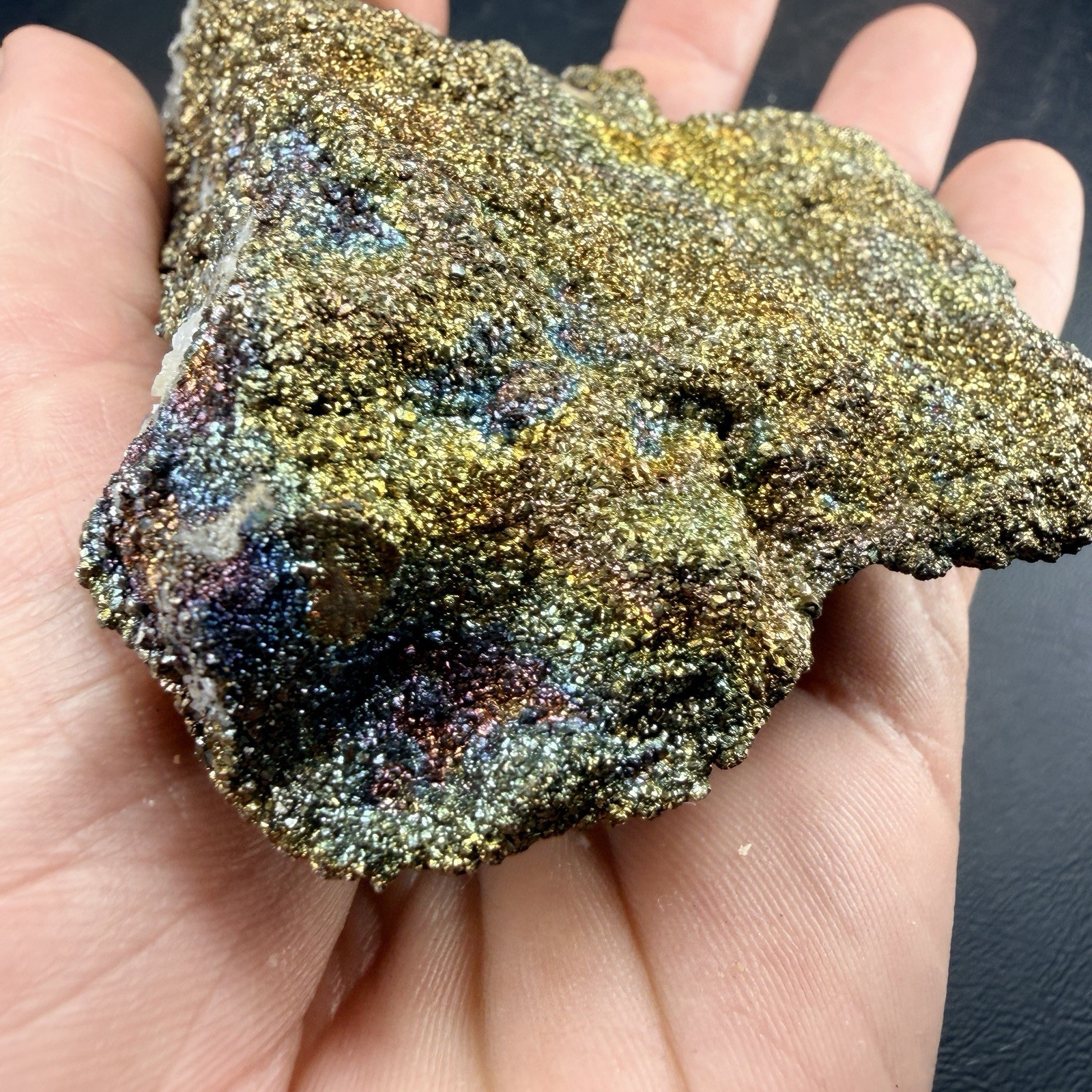 Iridescent Chalcopyrite Calcite Crystals on Matrix / Missouri *Video