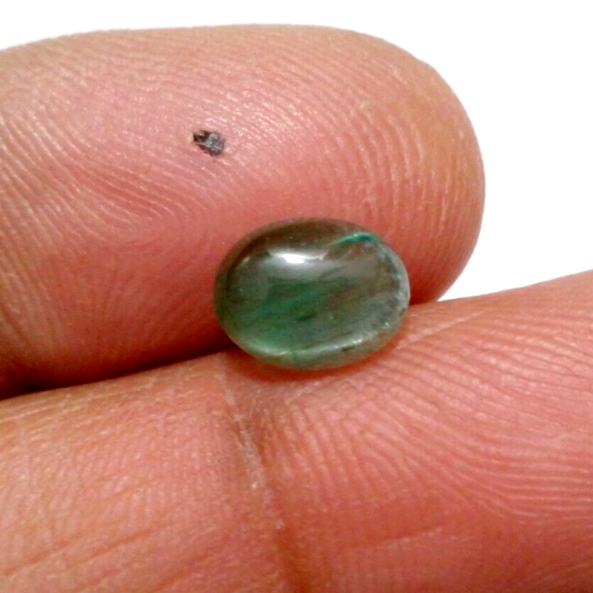 High Quality Green Zambian Emerald Oval Shape 1.45 Crt Cabochon Loose Gemstone