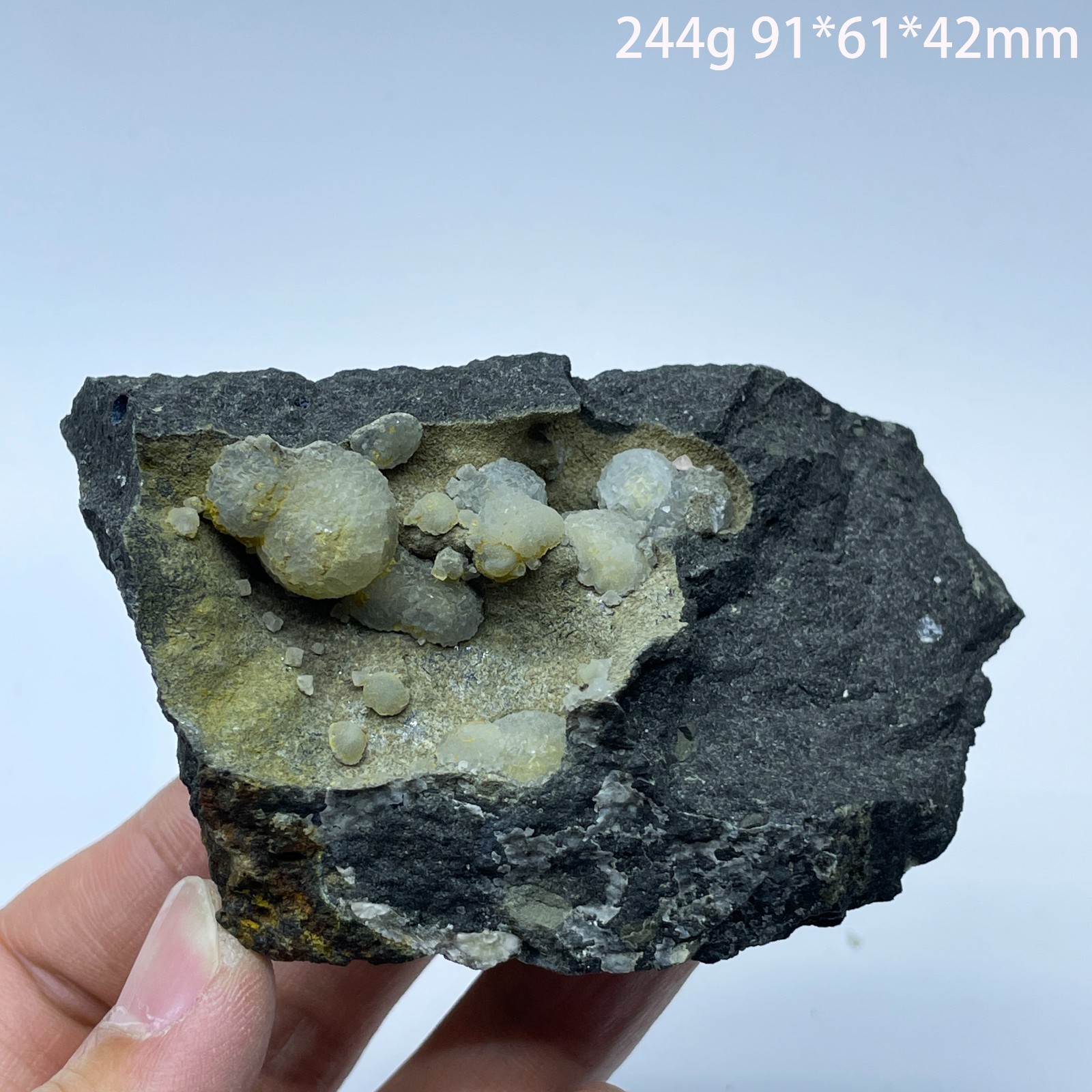 Natural Spherical Calcite Crystal Cluster Mineral Specimen Raw Quartz Rock Decor