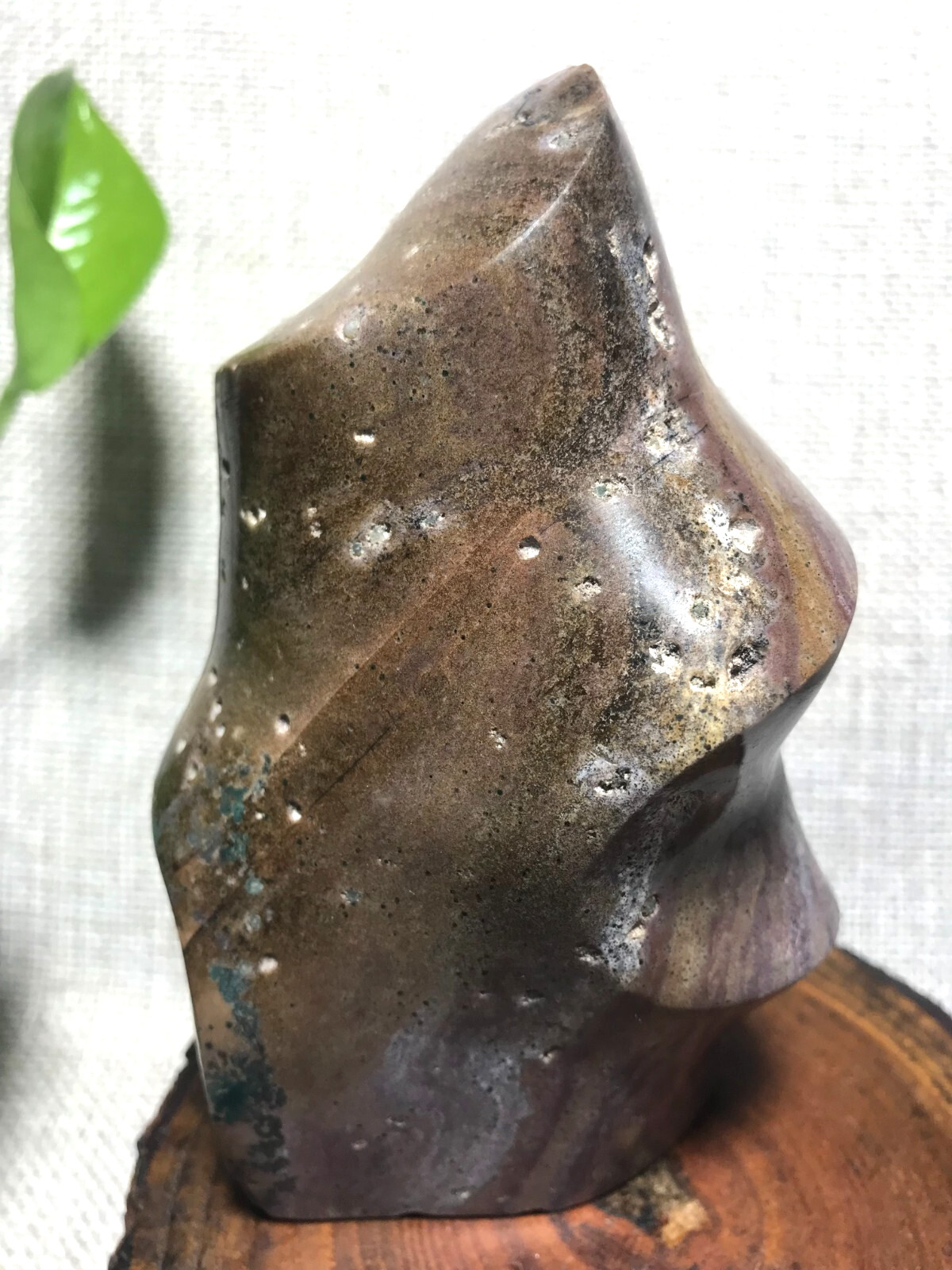 566g 110MM Natural Ocean Jasper Torch Crystal Freedom Stand Healing 24
