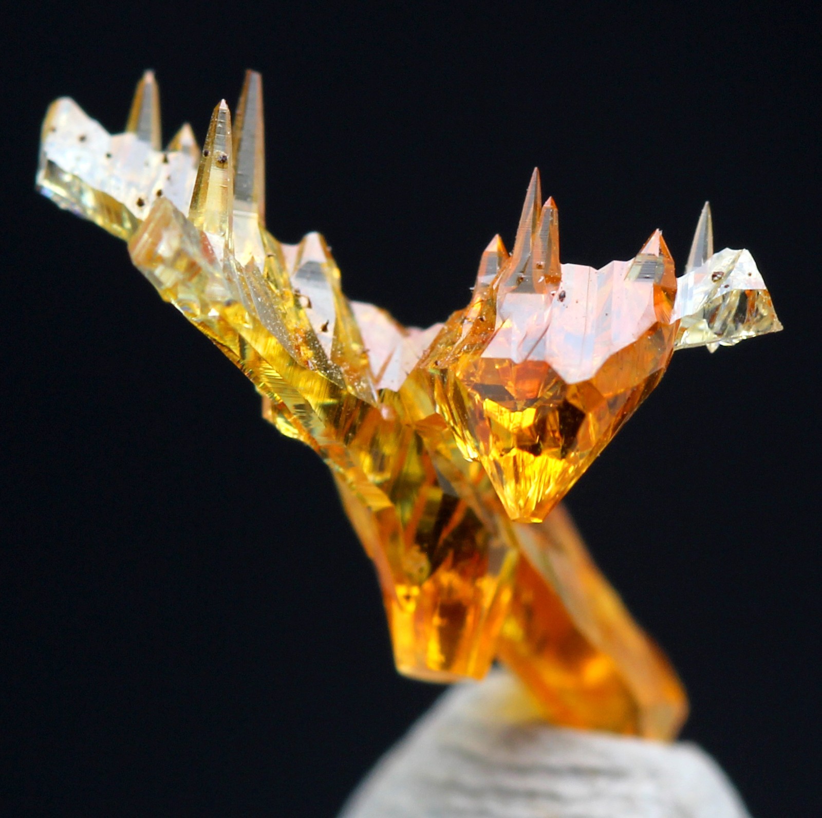 ZINCITE Crystal Mineral Specimen Yellow Orange Smelter Cluster Authentic POLAND