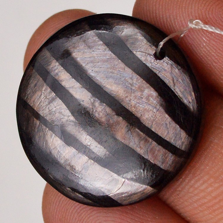 35Cts Natural Hypersthene Front Drill Cabochon loose Gemstone 22×22 mm #L449