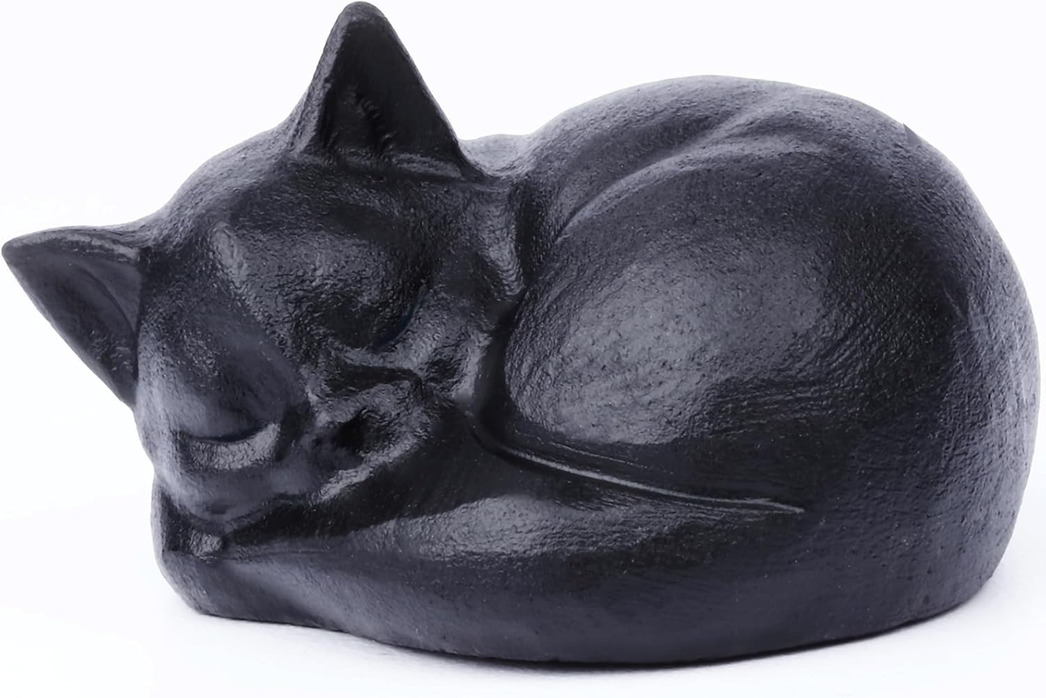 Black Obsidian Cat Crystal Statue – Lucky Healing Gem for Home & Office