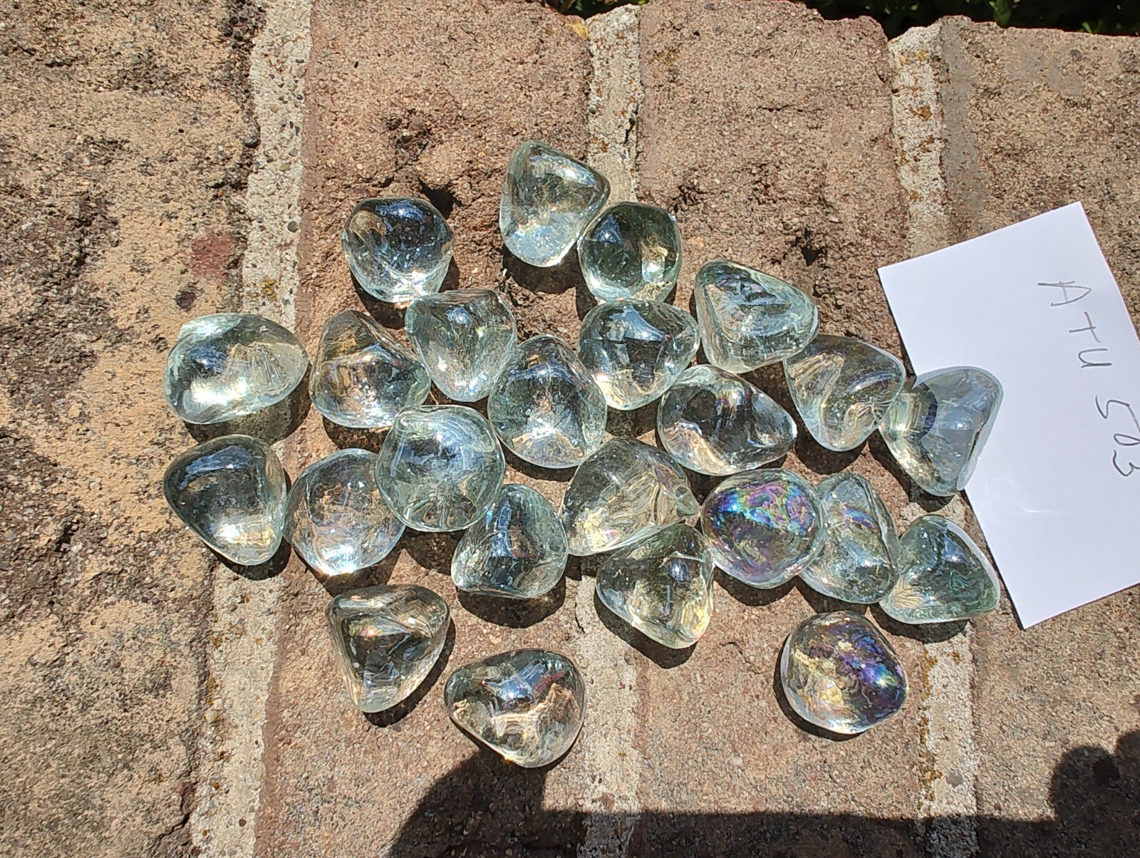 Andara crystal clear Jewel Tone Cabochon Surf Tumbled 5th Dimension chakra