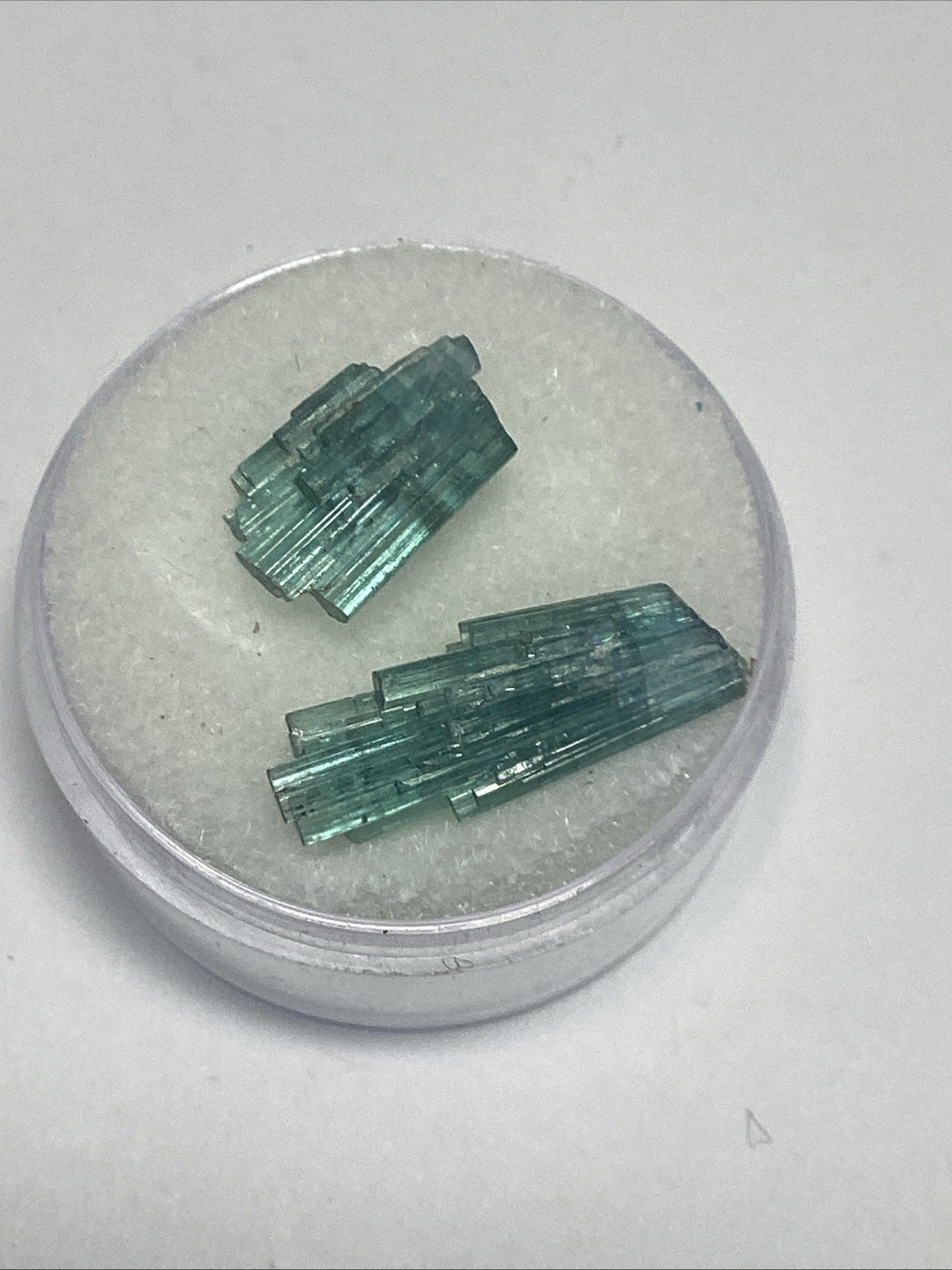 2 Fan Shape Natural Crystal Sprays Indicolite Tourmaline #300