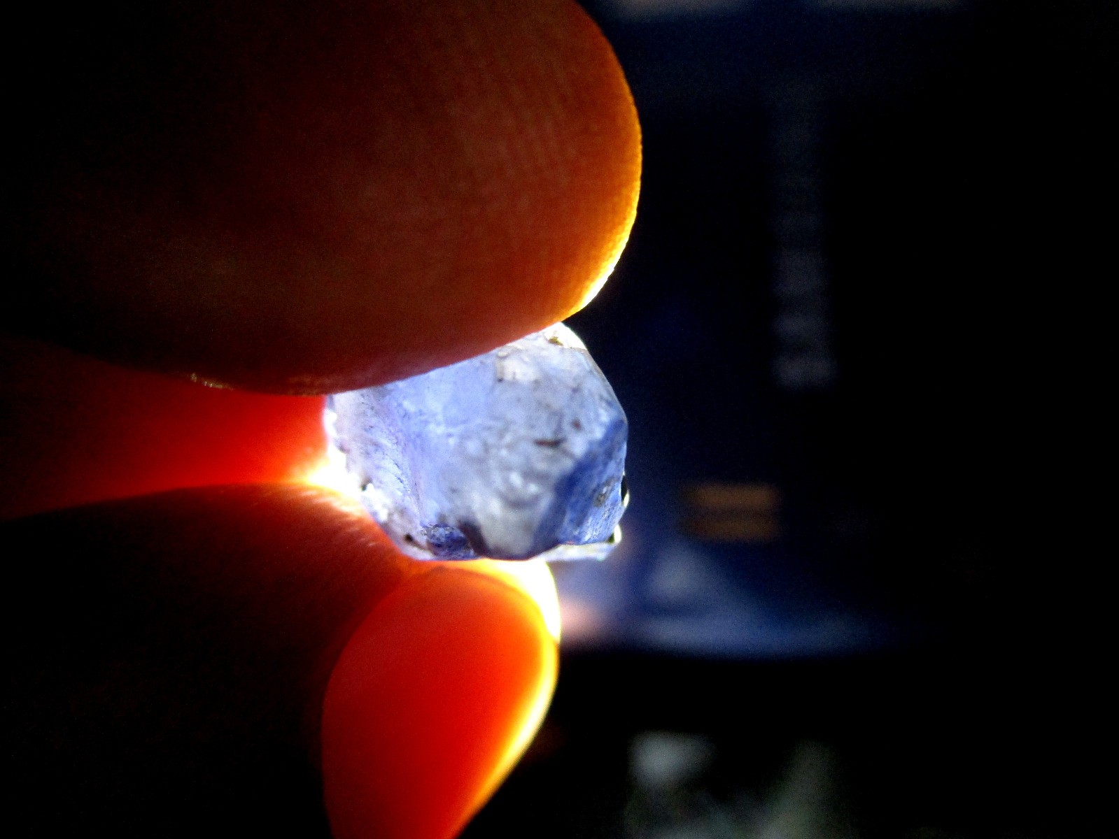 Natural Blue Sapphire Crystal Specimen, 10.75 Carats, Jammu Kashmir Origin