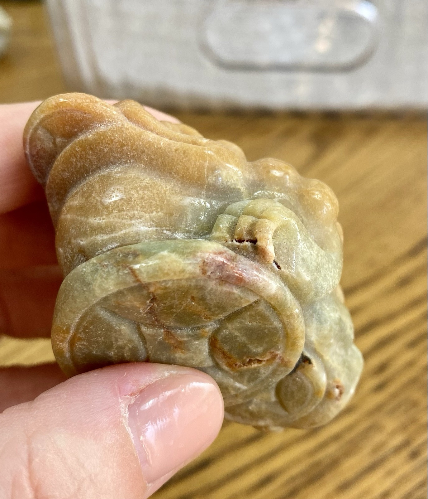 Crystal Caribbean Calcite 3 Leg Money Toad Frog Coin Shui Prosperity 102g (8)
