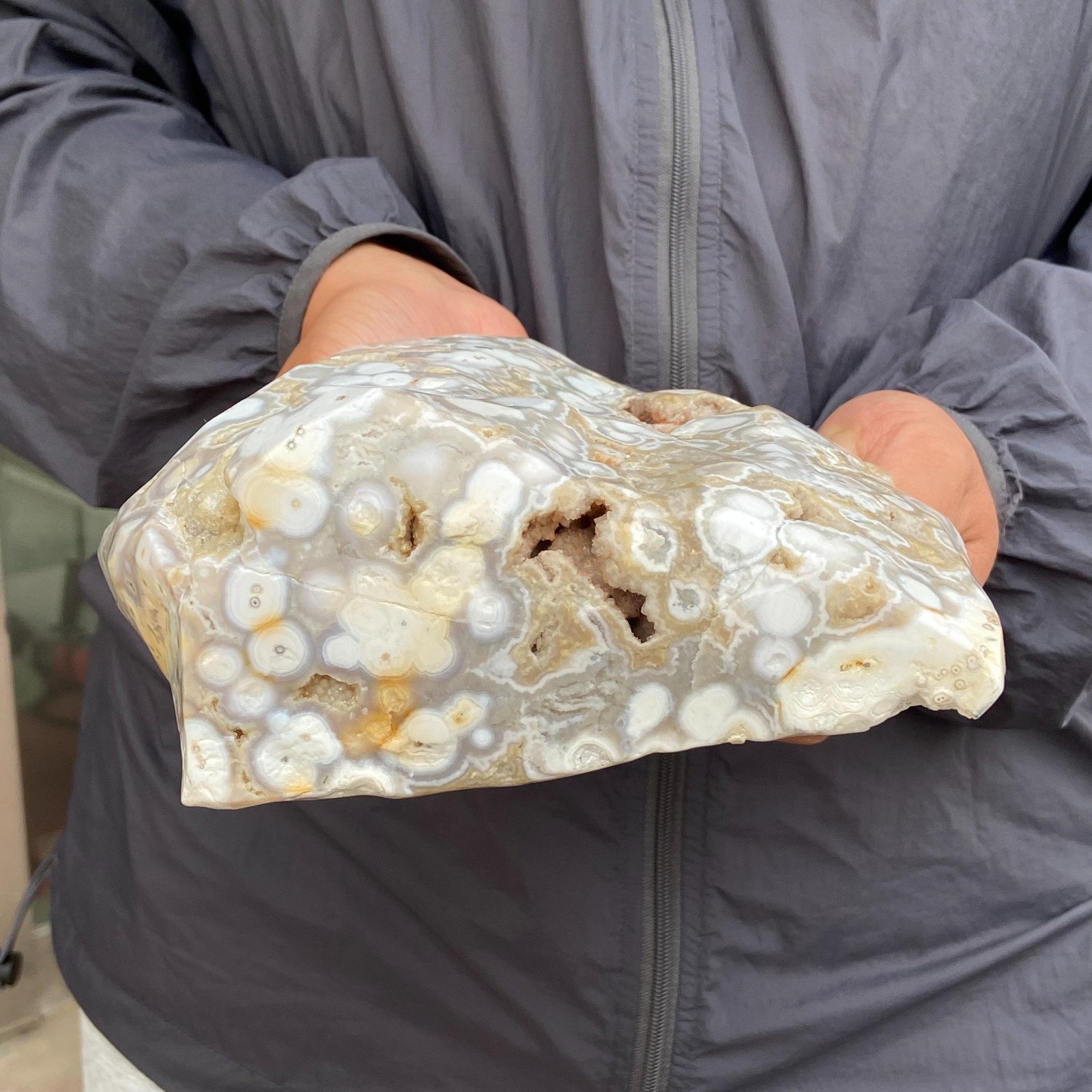 6LB 8th Vein Natural Ocean Jasper Freeform & Druzy Crystal Mineral Specimen
