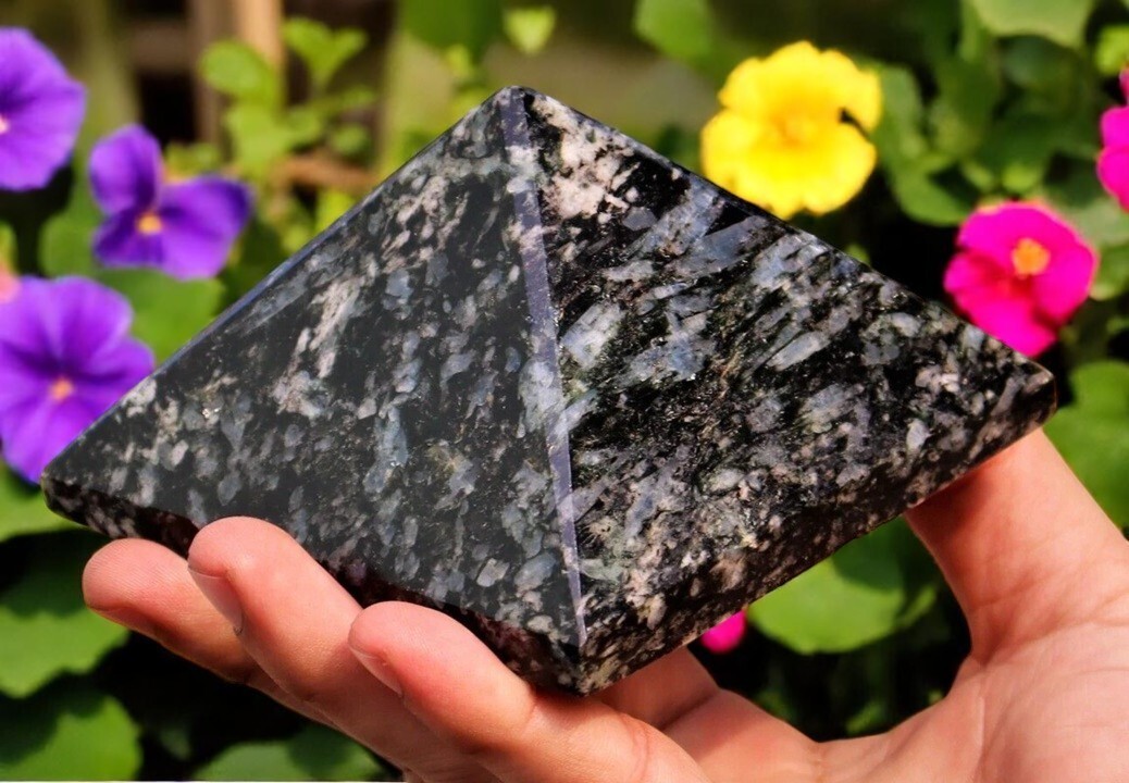 Large Blue Kyanite Crystal Pyramid Handmade Crystal Home Office Decorative