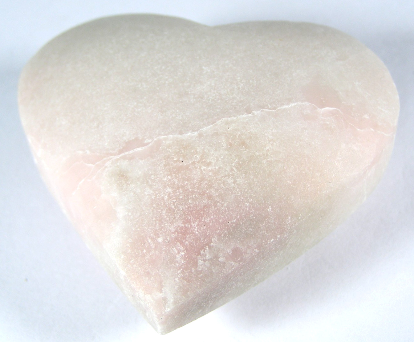 LOVELY PALE PINK OPAL HEART 5.7 x 5.4 cms 101 gs #11 – love, gentle kindness