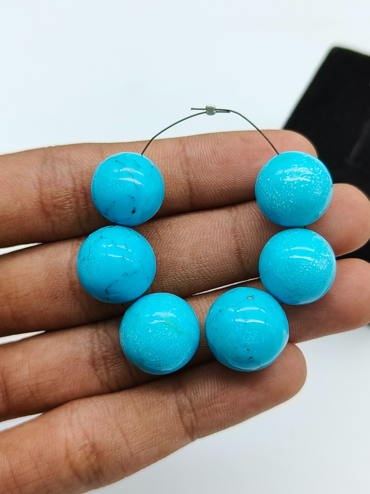 Turquoise Round Shape Beads Smooth Beads Natural Gemstone For MAKING Jewelry