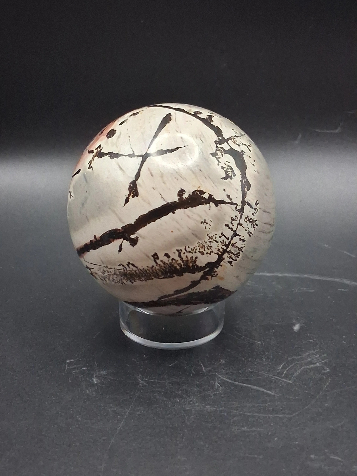 Picture jasper sphere! 63.9mm, 2.3 inches, 10 ounces