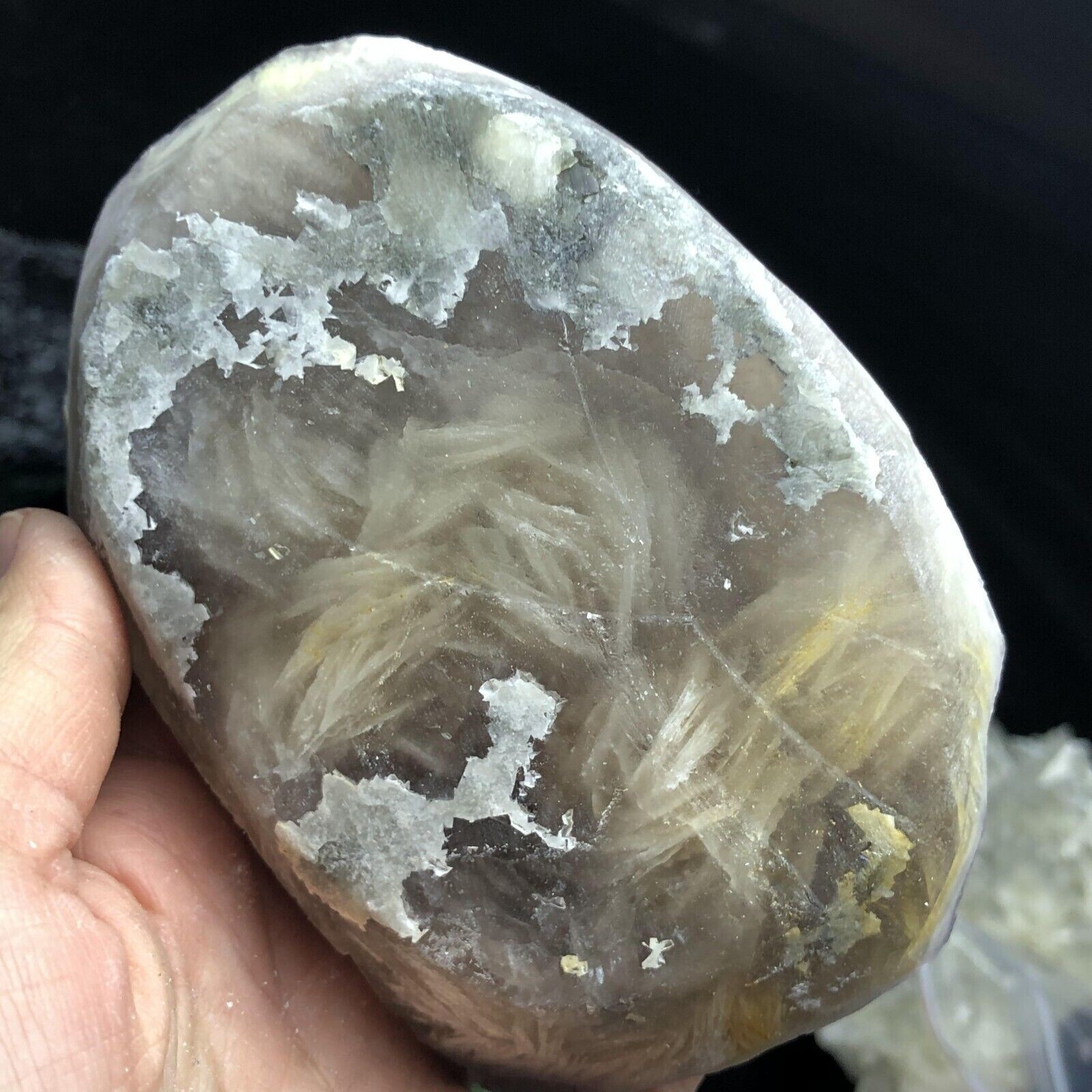 517g Translucent Light Purple Spherical Fluorite & Pyrite Mineral Specimen/China