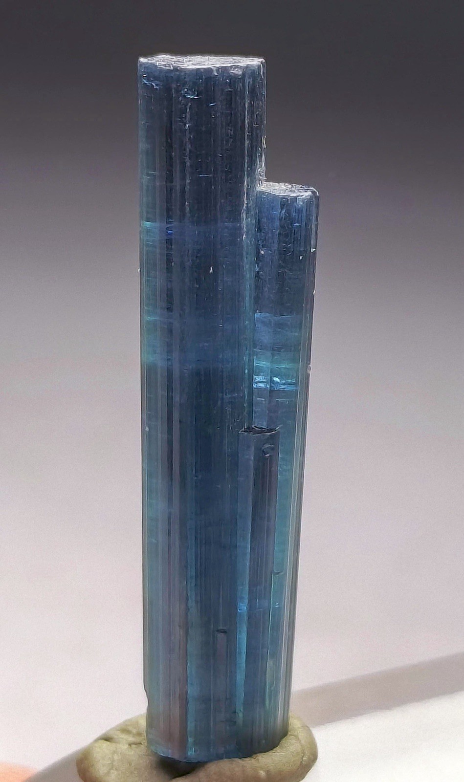 Beautiful Open Color Indicolite DT Tourmaline Crystal From Afg Spray Shape