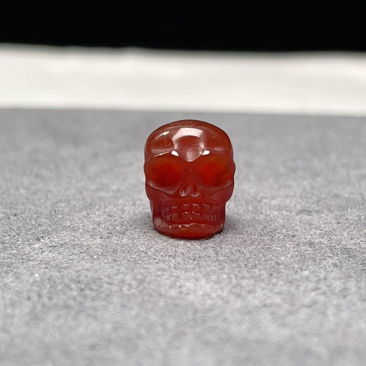 Red Agate Carved Skull Bead Spacer For Bodhi Star Moon Buddhist Jewelry Making