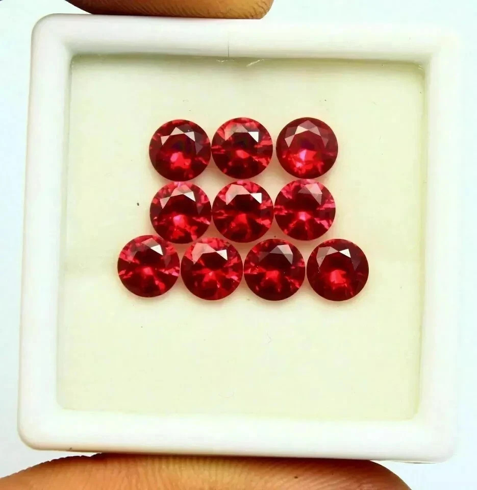 Blood Red Ruby Loose Round Cut 6 mm 30 Pieces Gemstone Cut Lot Burma