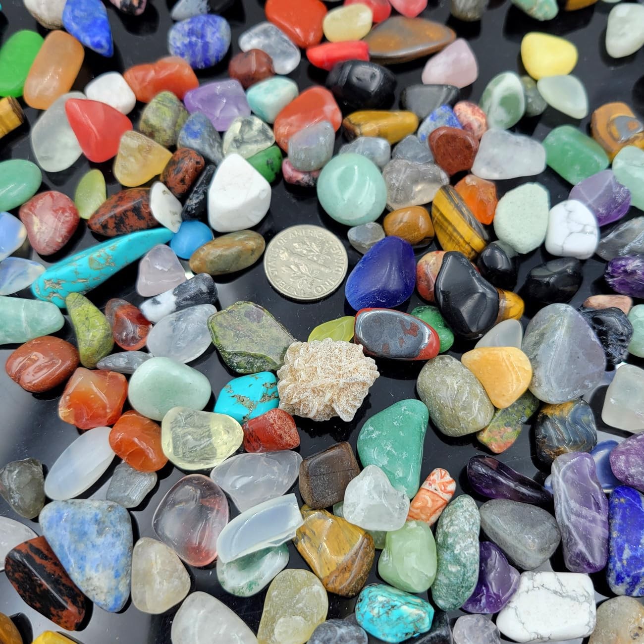 800Pcs+ 3lb Gemstones and Crystals Set,30Kinds+ Bulk Rocks and Minerals Scien…
