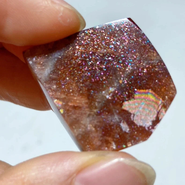 Rainbow Flash Copper Sunstone Freeform, High Grade Sunstone Collector Crystal