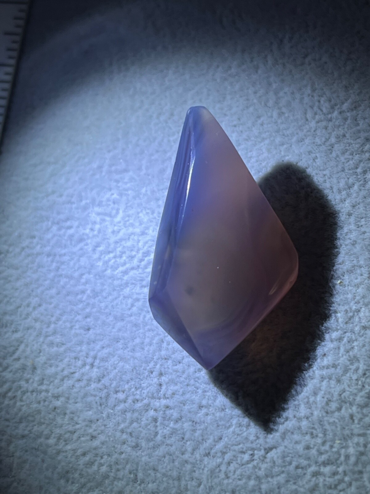Purple chalcedony 43.55 ct Unique Handmade polished crystal. origin Indonesia