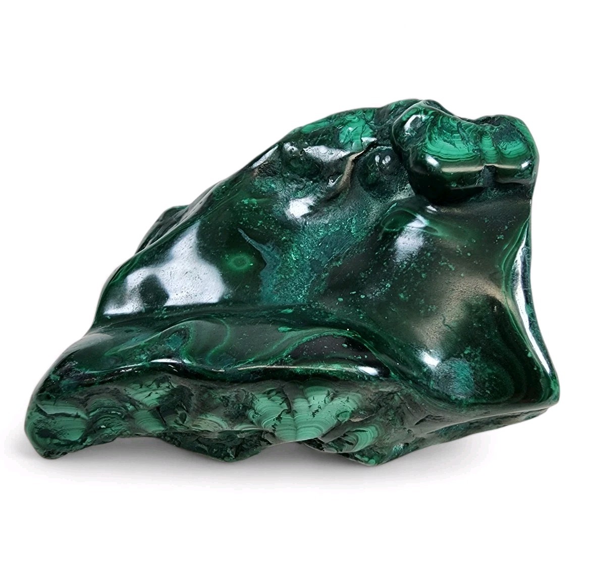 Malachite Polished Stone from the Congo 382.1 grams.
