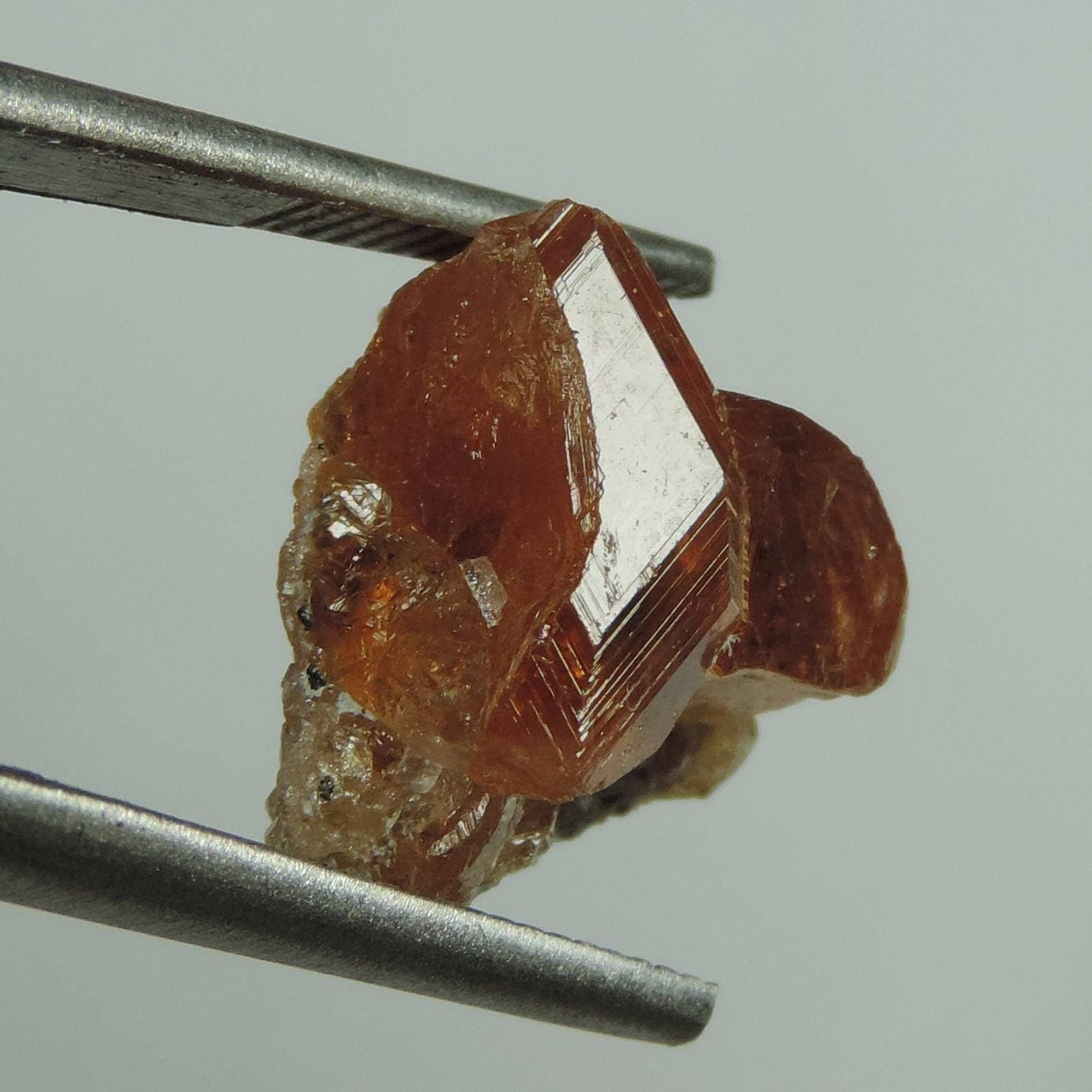 18.8 cts orange hessonite garnet crystal specimen jeffrey mine