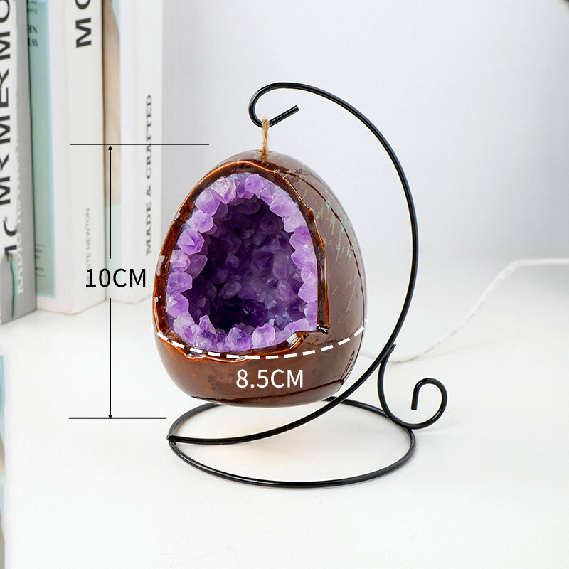 Natural Colorful Crystal Dinosaur Egg Nightlight Decoration Lamp USB Lighting