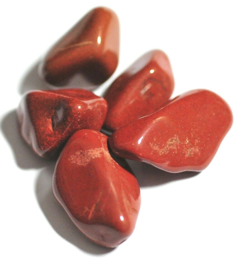 5 x LARGE RED JASPER TUMBLESTONES 3.2 to 3.5 cms 121 gms – energy, fertility #B