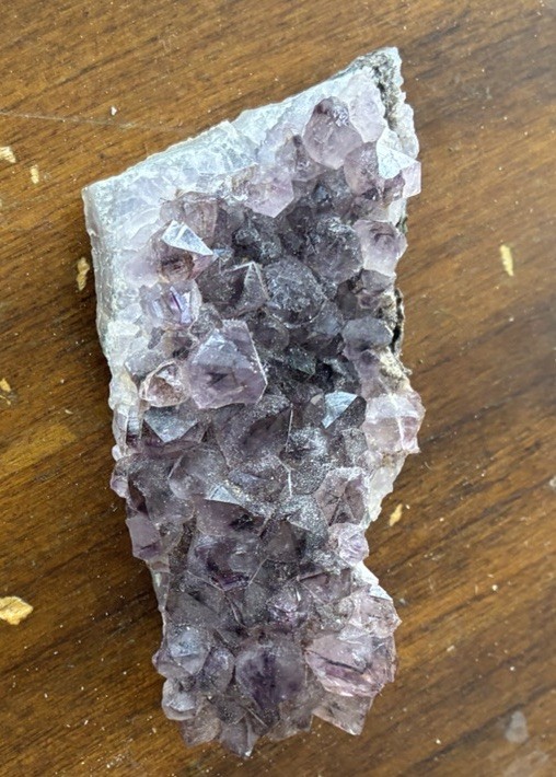 Natural Amethyst geode quartz cluster crystal specimen Healing Weighs 6.7 Ounces
