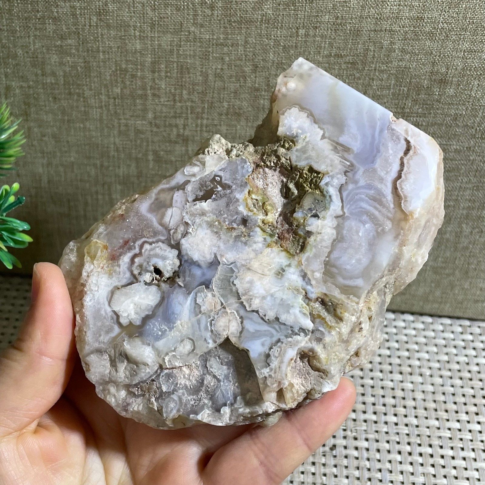 Sakura Agate Blossom Facet Rough Specimen Madagascar 310g g18