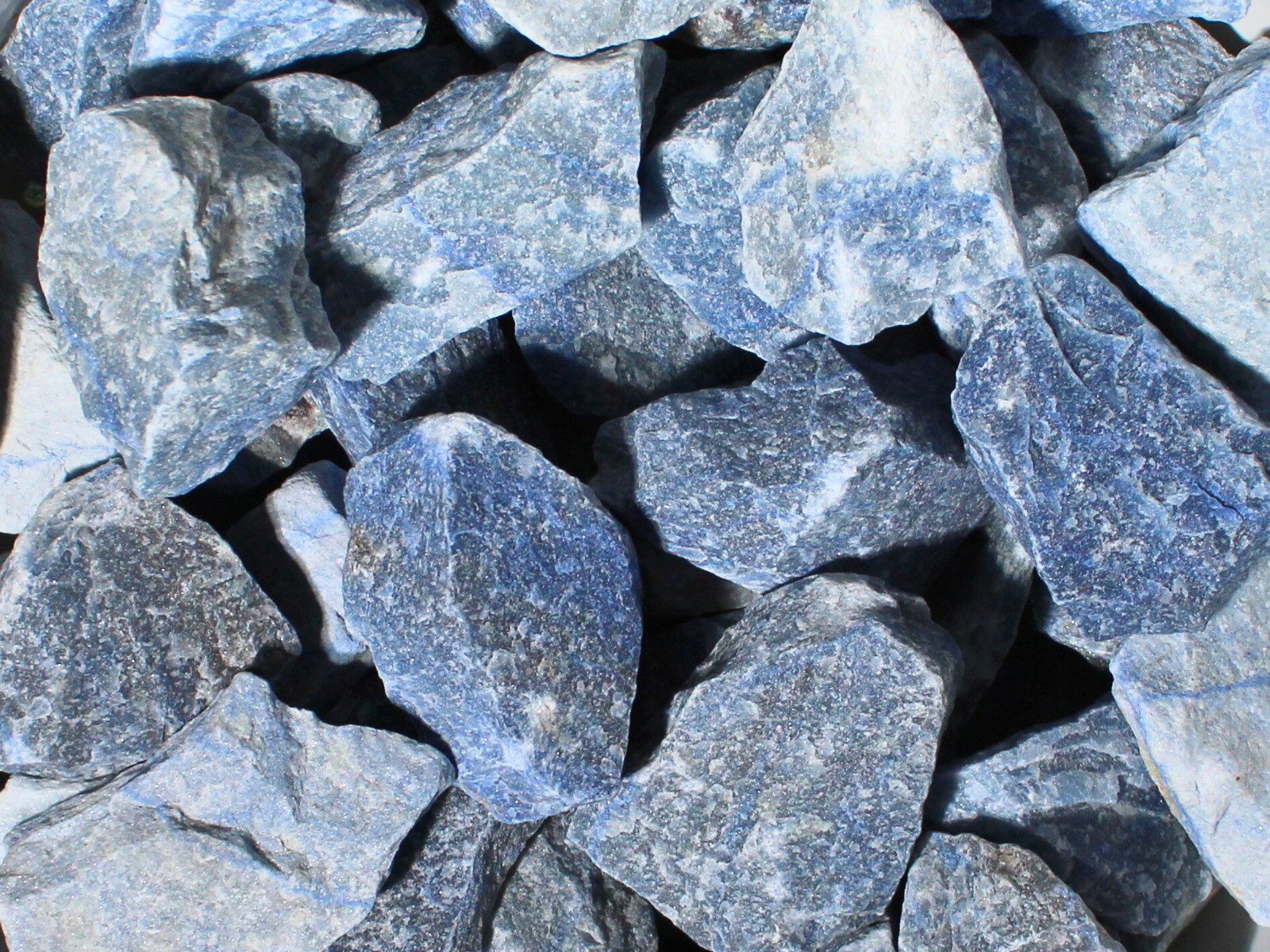 Blue Quartz – Rough Rocks for Tumbling – Bulk Wholesale 1LB options