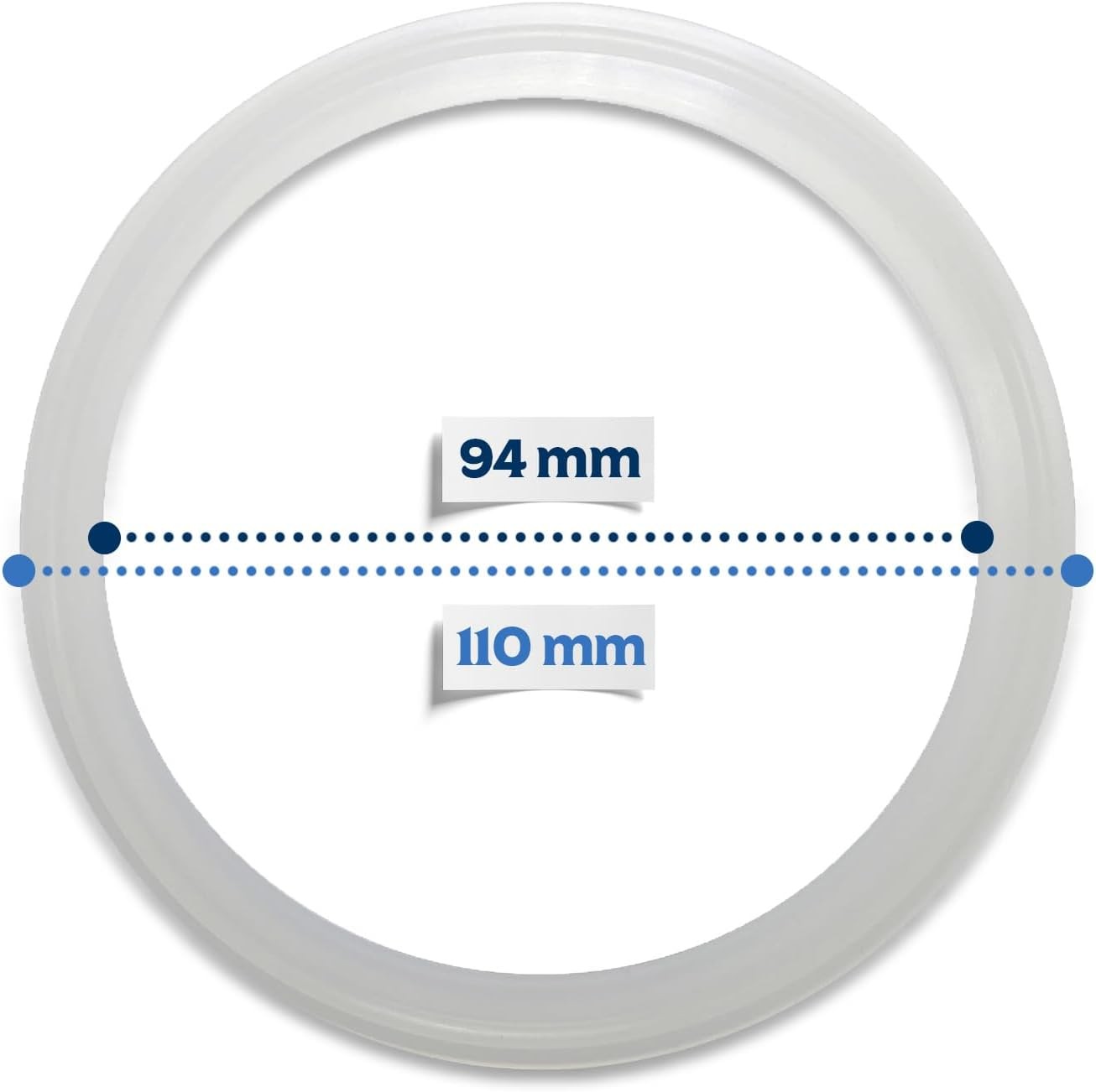 Fermentaholics Silicone Gasket For Standard 110 MM Gallon Lid – 110 mm, Clear