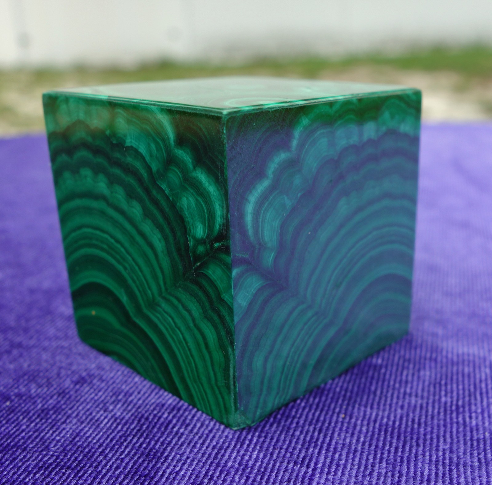 Solid Green MALACHITE CUBE Crystal South Africa For Sale