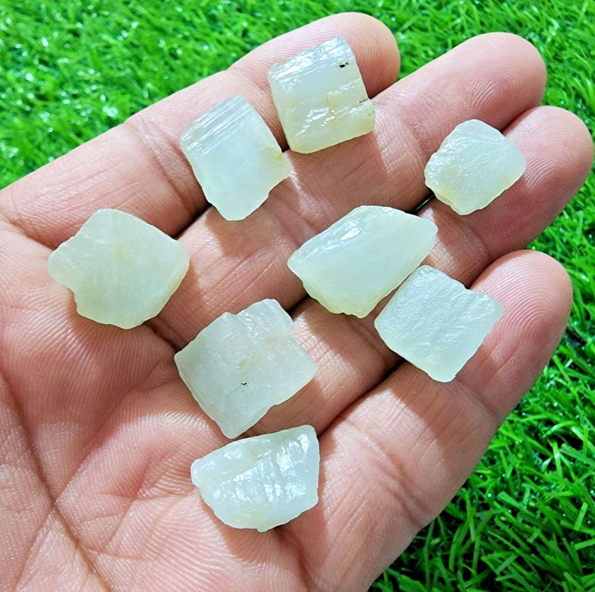 8Pcs AAA+ Blue Aquamarine Gemstone Rough Lot 11-17MM Aquamarine Rough Stone Bulk