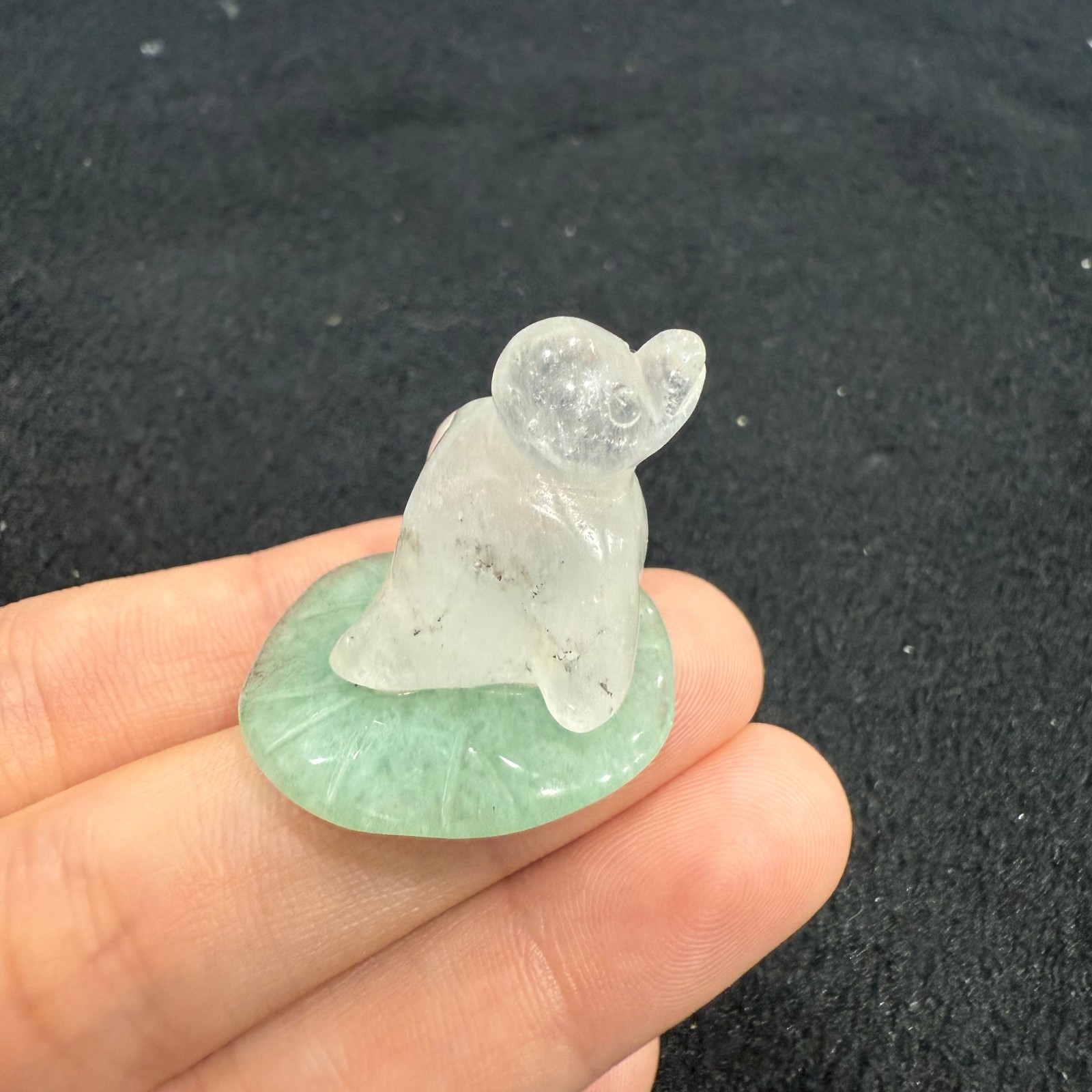 10pc Natural White crystal quartz Carved Crystal Penguin Reiki healing random