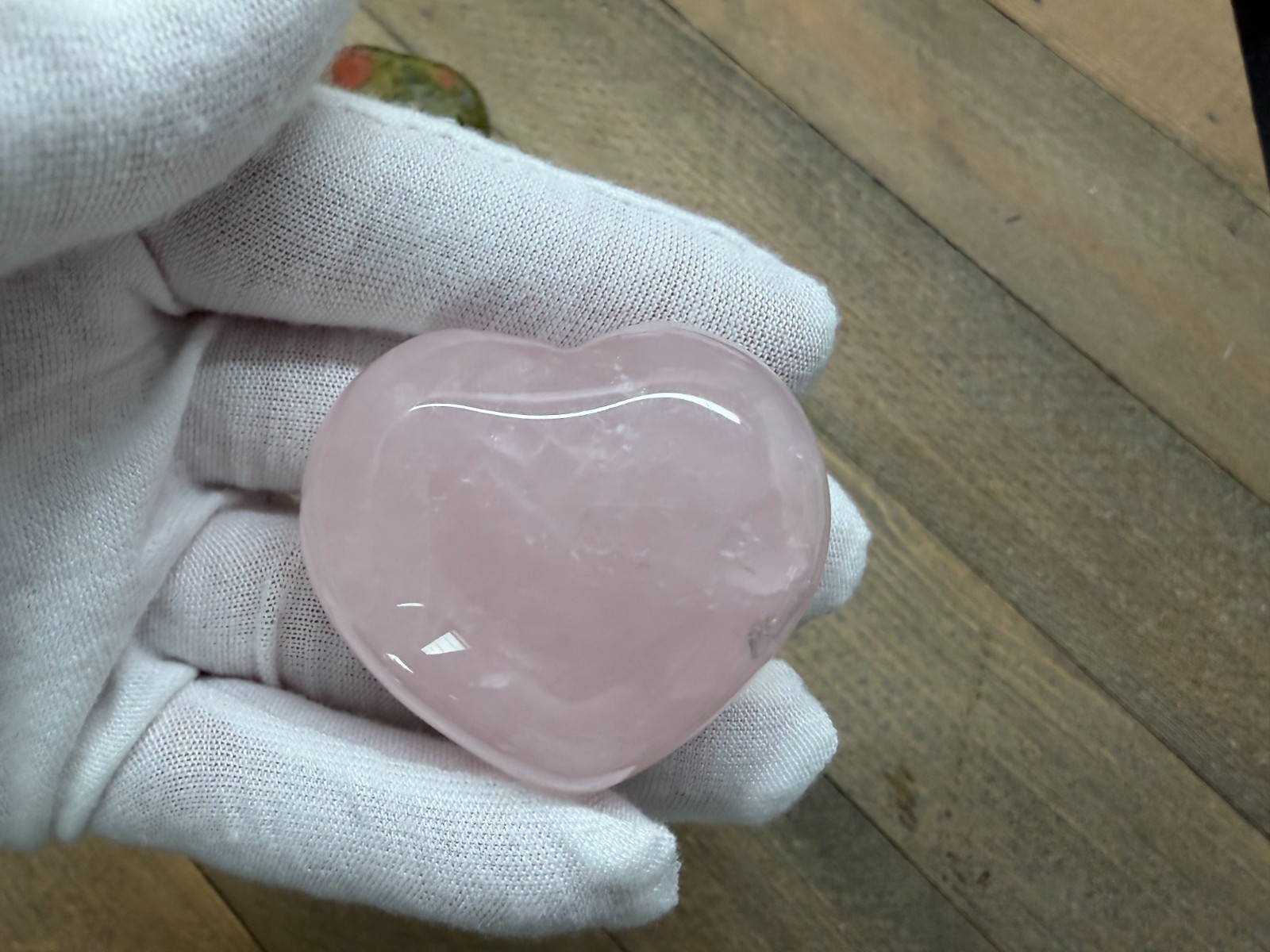Rose Quartz Crystal Heart 45mm Palm Stone Sodalite Moss Agate Unakite Carved