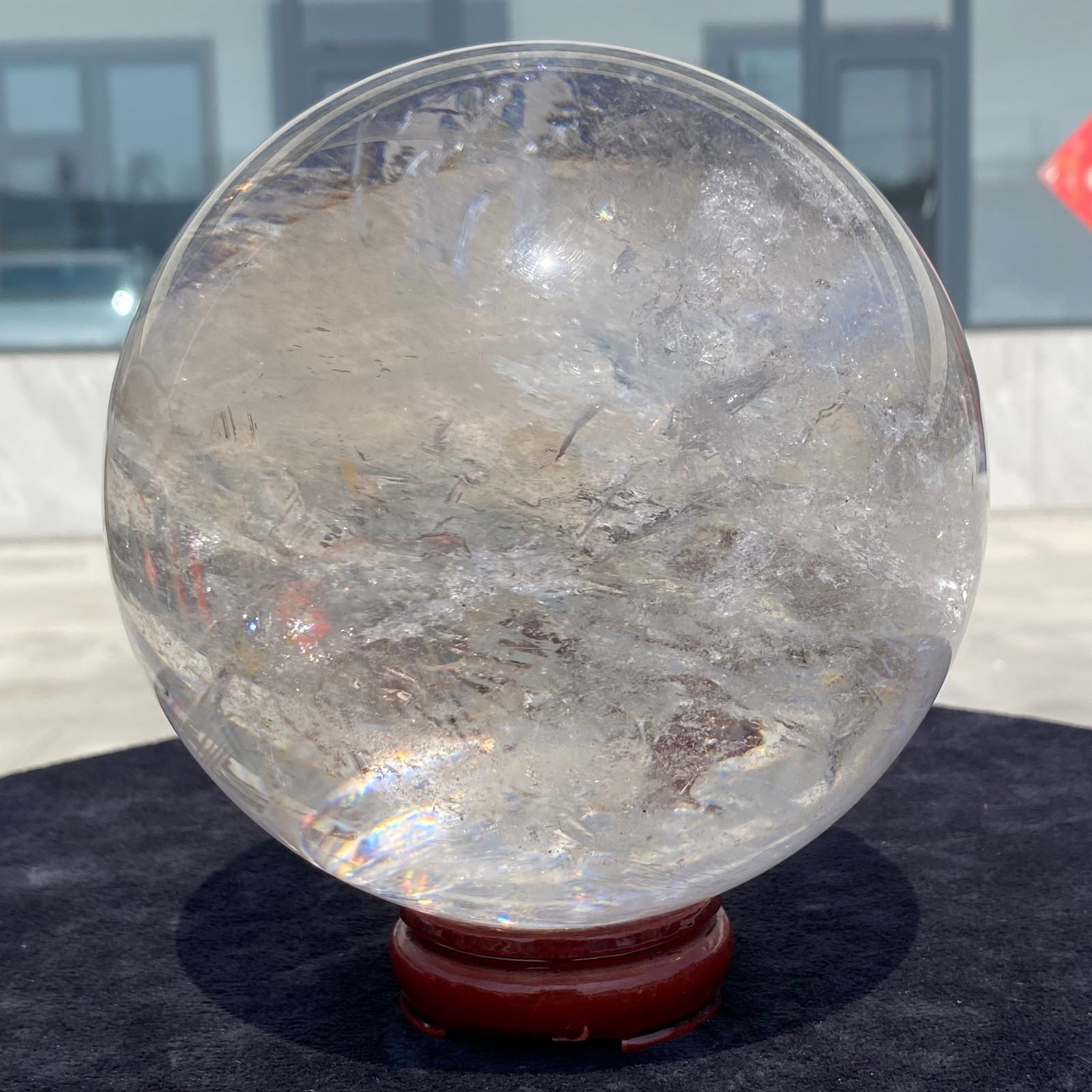11.24LB white crystal transparent quartz crystal ball Reiki repair