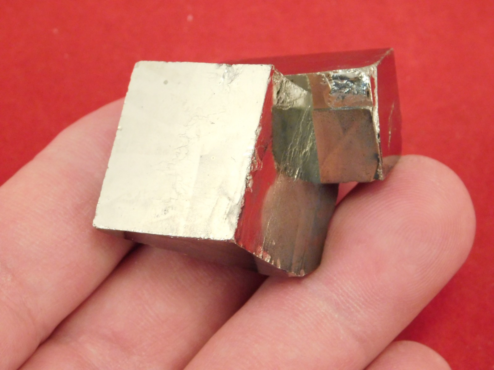 Nice and 100% Natural PYRITE CUBE TWIN From Peru 75.5gr