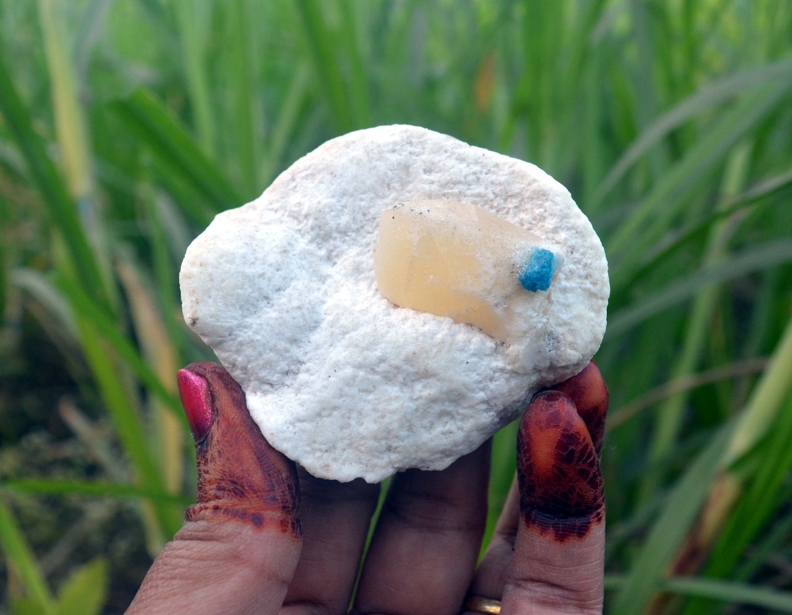 cavancite w/ calcite & matrix minerals specimen j-1
