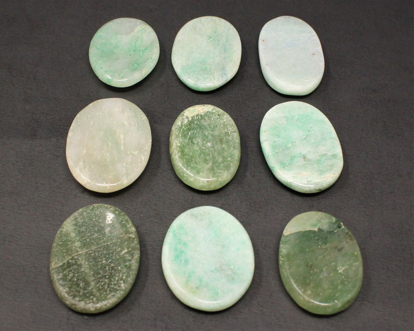 Green Aventurine Worry Stone (Smooth Polished Green Aventurine Palm Stone)