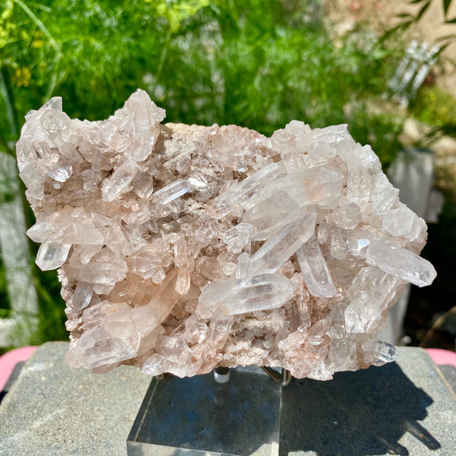 405G A+++Large Natural white Crystal Himalayan quartz cluster /mineralsls