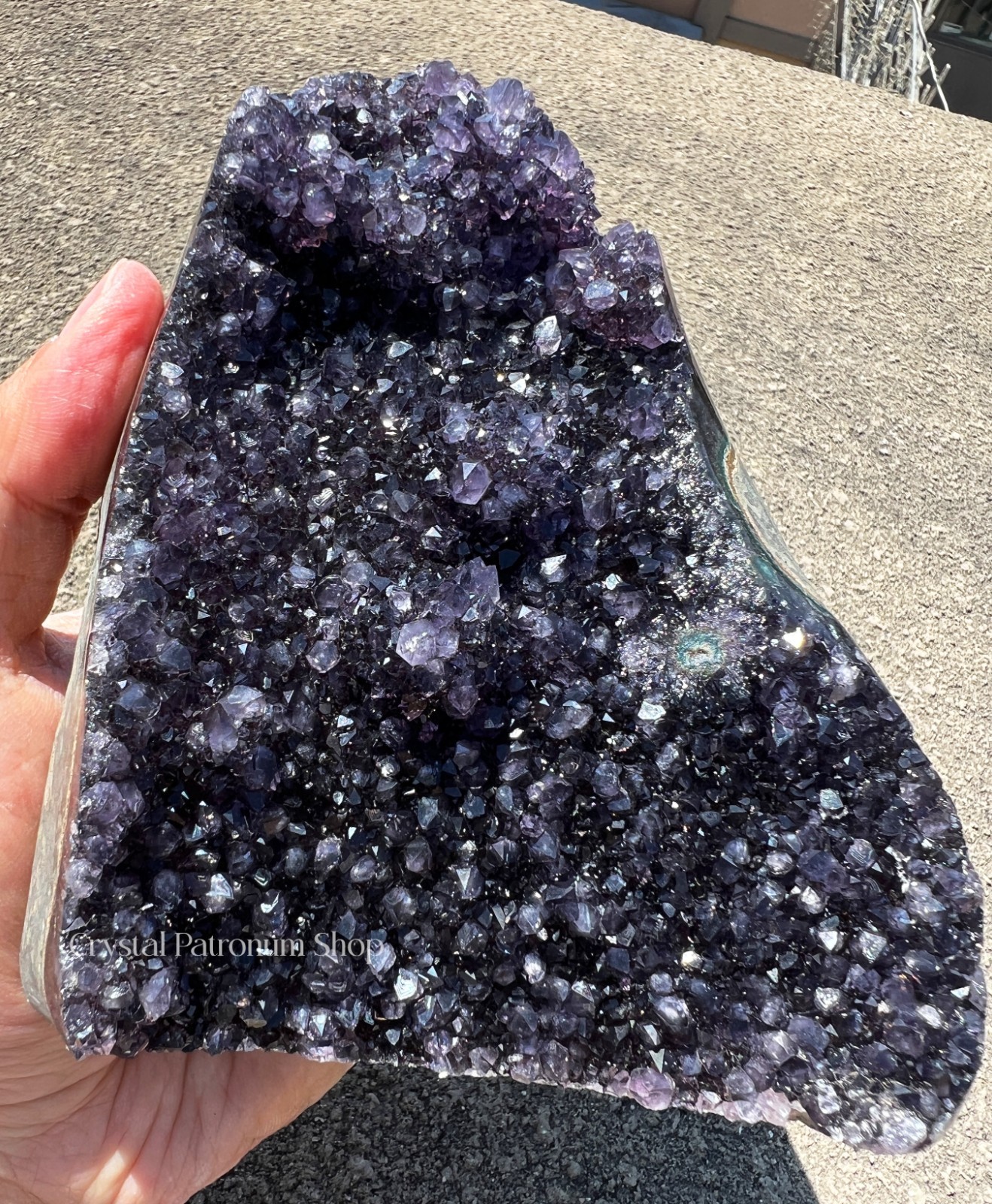 Natural Large Amethyst Crystal Cluster, Raw Amethyst Geode, Dark Purple Amethyst