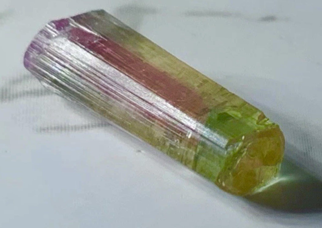 Untreated Rare Natural Watermelon Tourmaline Crystal Raw Rough Specimen