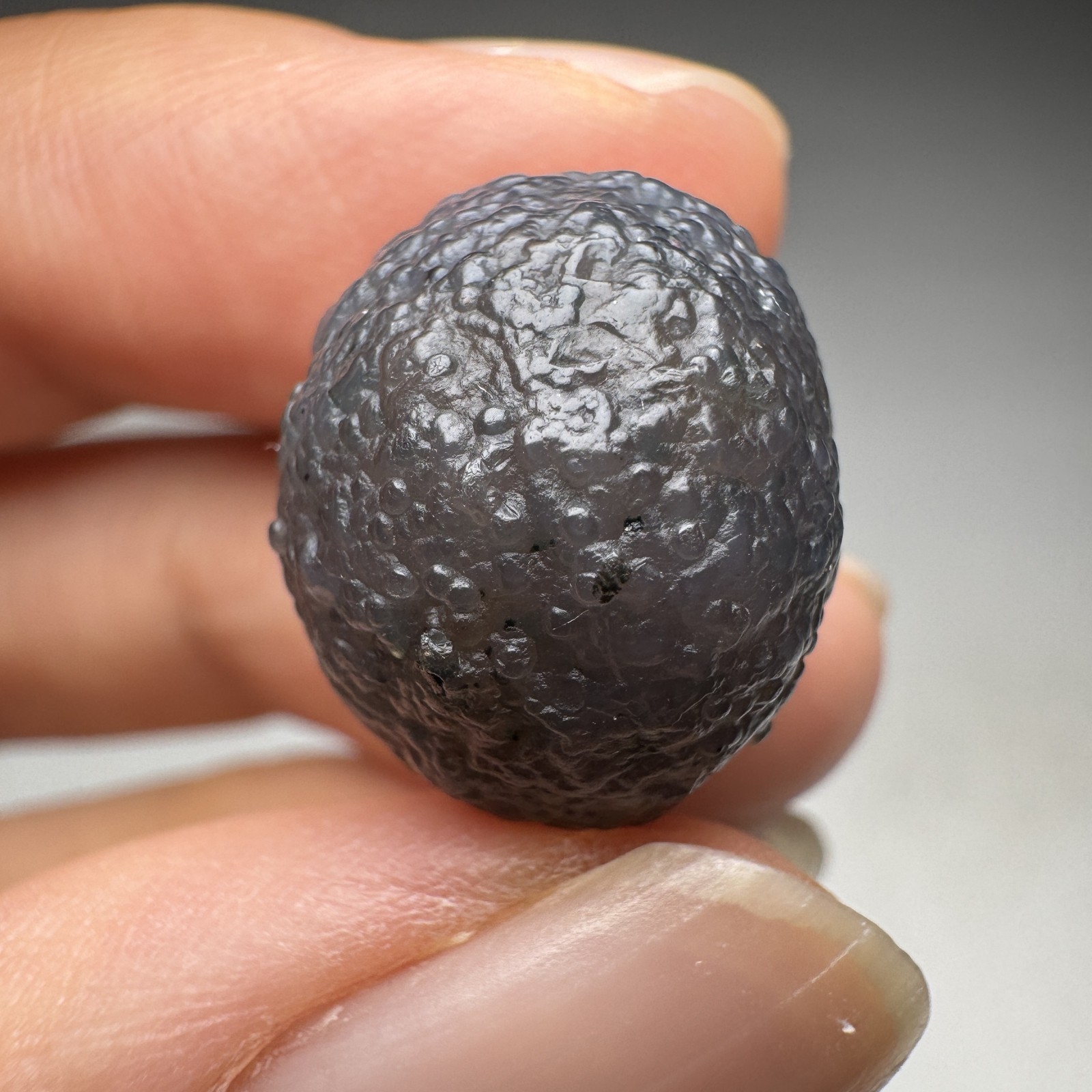 1.7cm/5.4G Raw Round Alxa Gobi Eye Agate Bead, All Natural, Oily Luster-6482